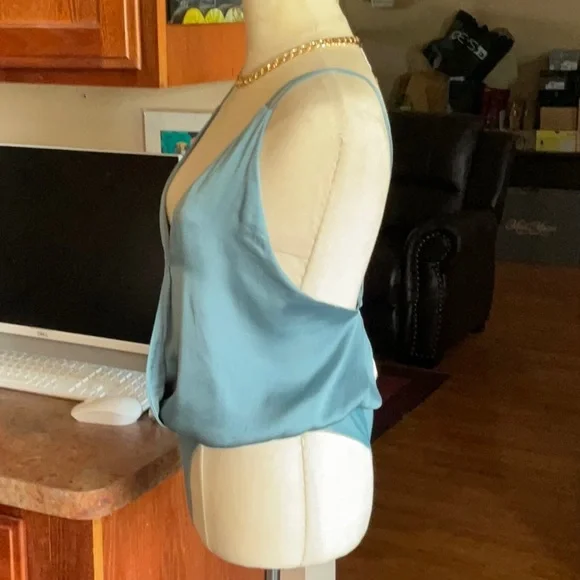 Sincerely Jules Blue Crossover Bodysuit in Sizes S, M, & L, NWT - Picture 3 of 16